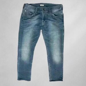 True Religion 'Geno' Mens 33 Jeans Relaxed Slim Soft Denim Pants Streetwear